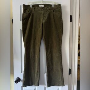 Old Navy Size 16 Olive Green Corduroy Boot Cut Pants